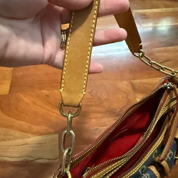 Dooney & Bourke Blue and Tan Shoulder Bag - Picture 12 of 16